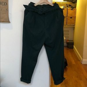 trf ZARA green trouser